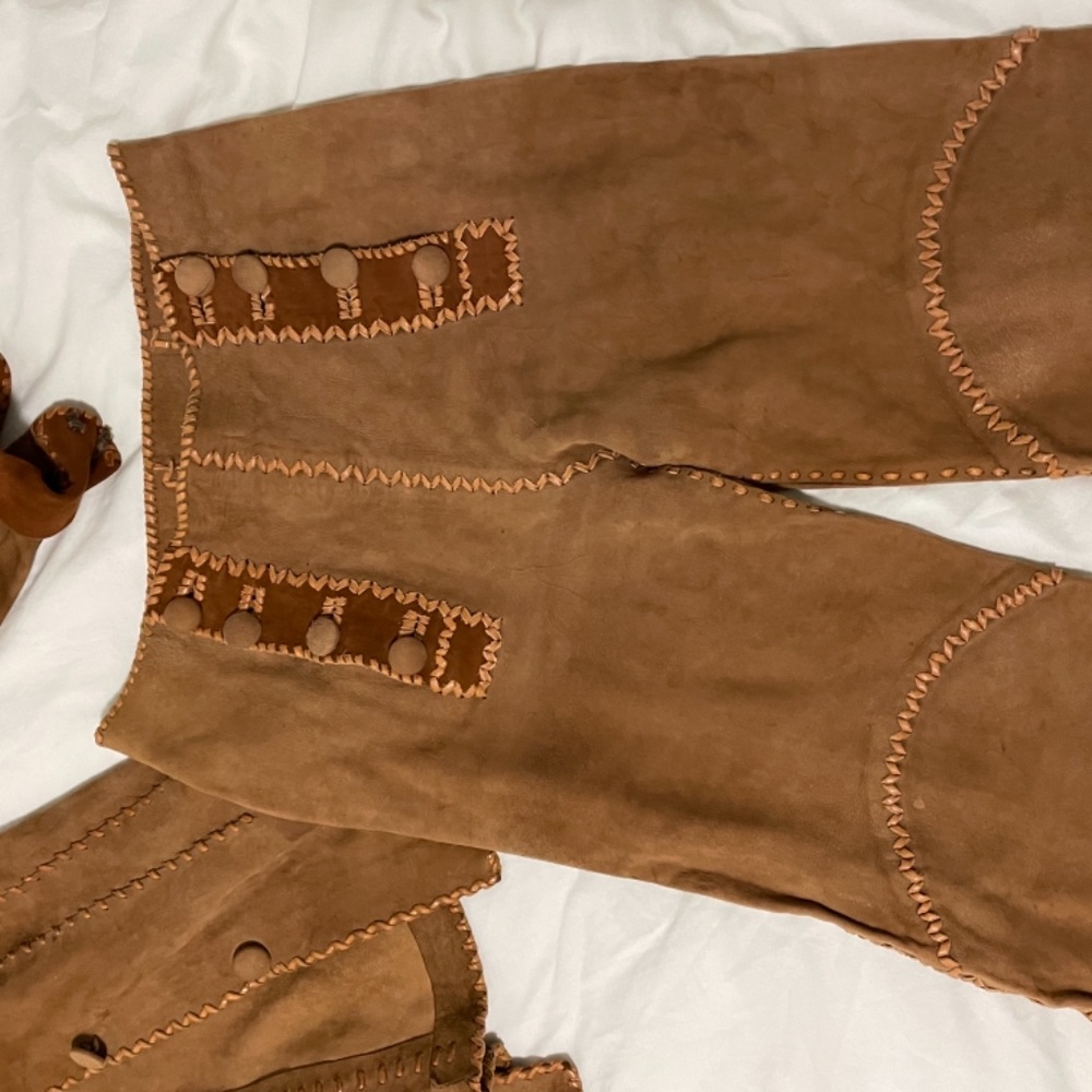 North Beach Leather bell bottom suit - Picture 2 of 12